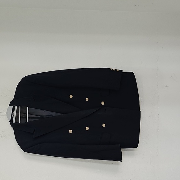 Burberry Other - Vtg Burberry Double Breasted Blazer Men S Navy Jacket Gold Buttons Career